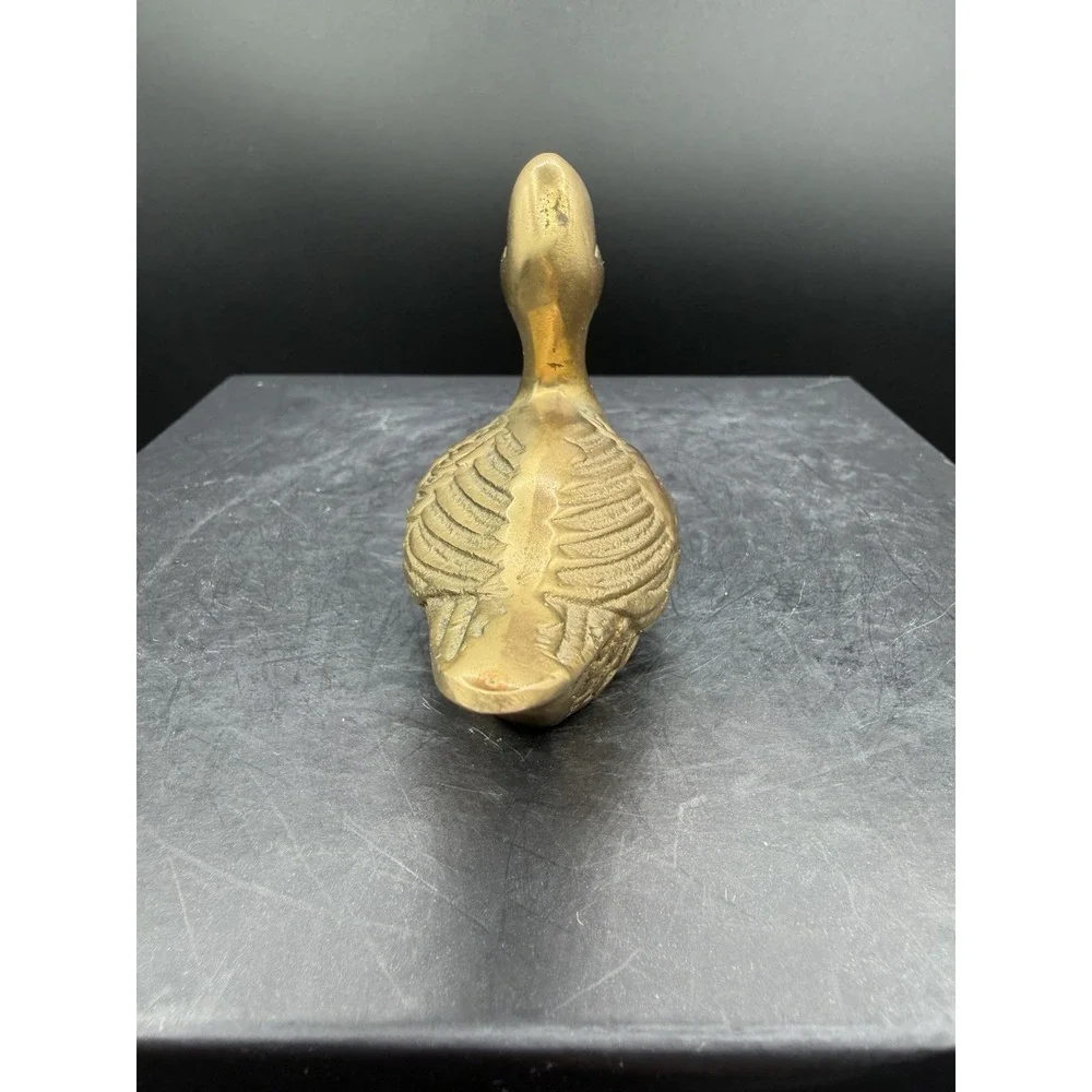 🦆 Vintage Small Solid Brass Duck Figurine / Paperweight